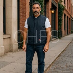 BULWARK FR Vest Flame Resistant MEN'S Mid Weight NOMEX®  Quilted Size XL Navy